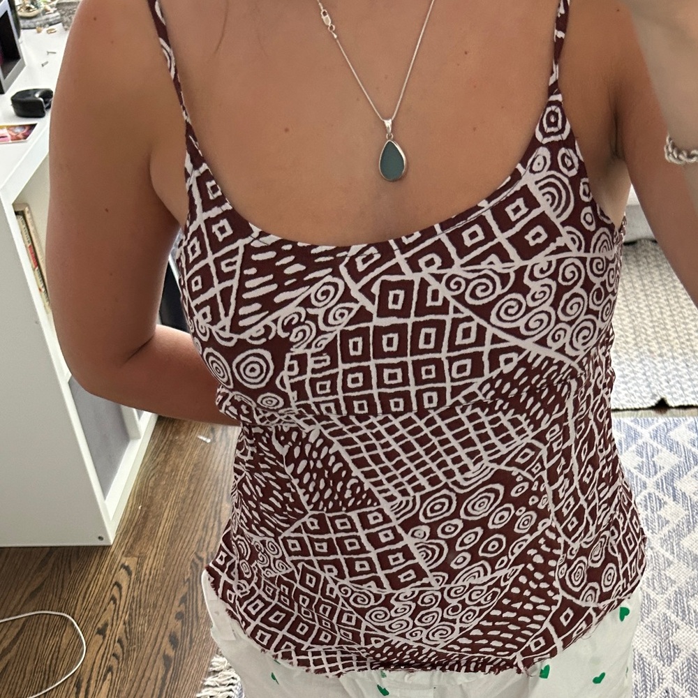 Patterned brown urban outfitters top